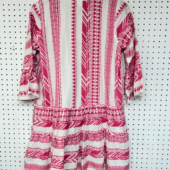 THML New With Tags Pink and White Embroidered Mini Dress in Size XS - Picture 3 of 6